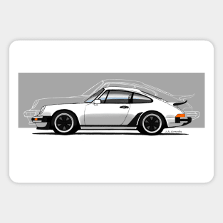 My drawing of the iconic German sports car (for dark backgrounds) Magnet